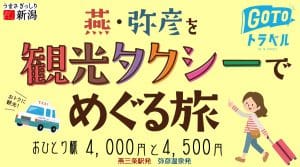 燕・弥彦を観光タクシーでめぐる旅